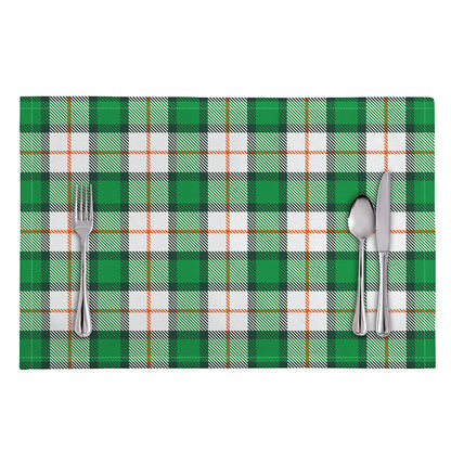 Irish Tartan St. Patrick's Day Print Placemat