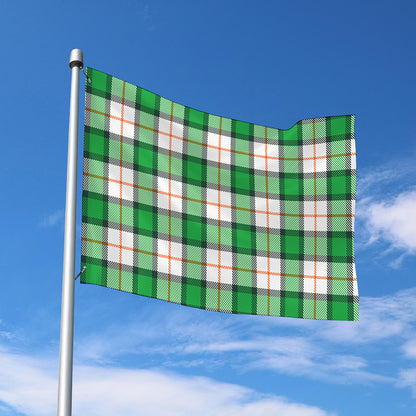 Irish Tartan St. Patrick's Day Print Polyester Flag