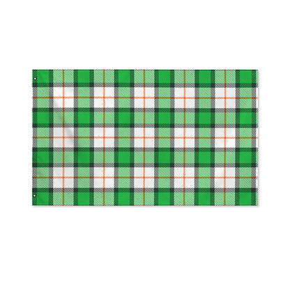 Irish Tartan St. Patrick's Day Print Polyester Flag
