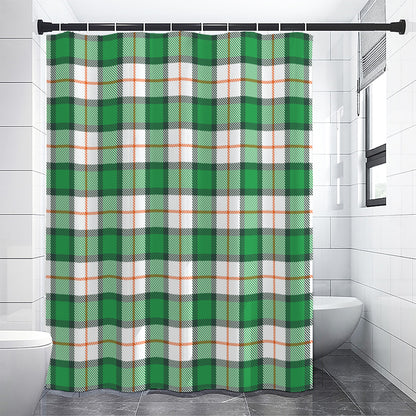 Irish Tartan St. Patrick's Day Print Premium Shower Curtain