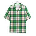 Irish Tartan St. Patrick's Day Print Rayon Hawaiian Shirt