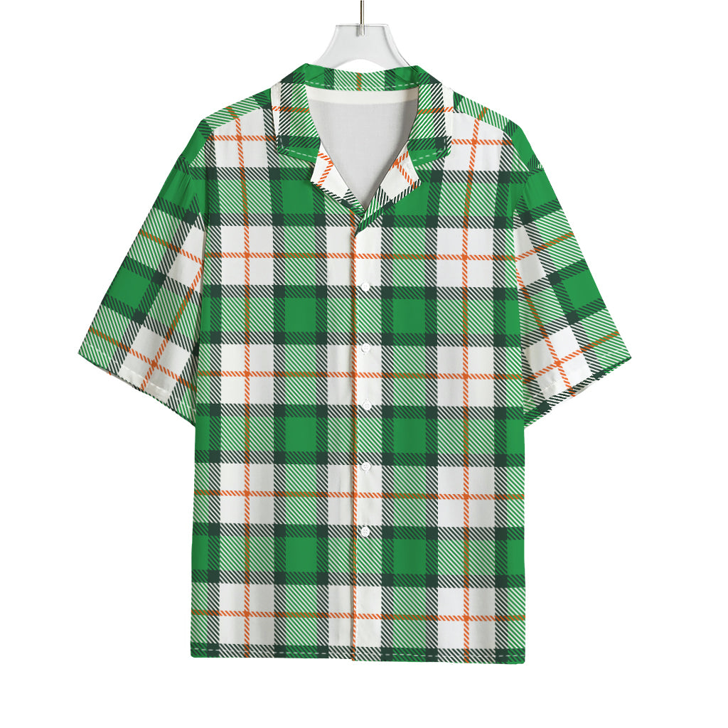 Irish Tartan St. Patrick's Day Print Rayon Hawaiian Shirt