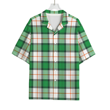 Irish Tartan St. Patrick's Day Print Rayon Hawaiian Shirt