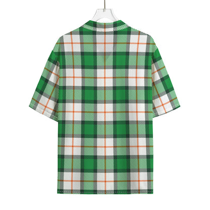 Irish Tartan St. Patrick's Day Print Rayon Hawaiian Shirt