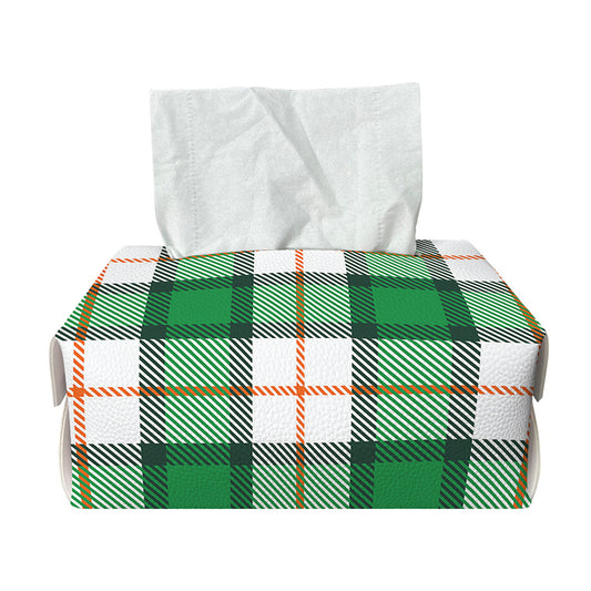Irish Tartan St. Patrick's Day Print Rectangle Tissue Box Cover