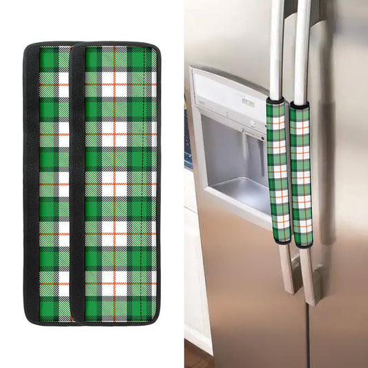 Irish Tartan St. Patrick's Day Print Refrigerator Handle Covers