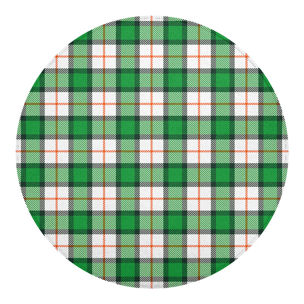 Irish Tartan St. Patrick's Day Print Round Blanket