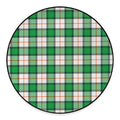 Irish Tartan St. Patrick's Day Print Round Floor Mat