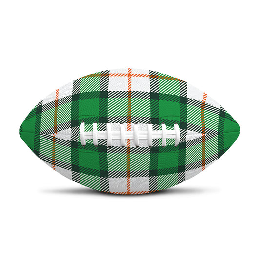 Irish Tartan St. Patrick's Day Print Rugby Ball