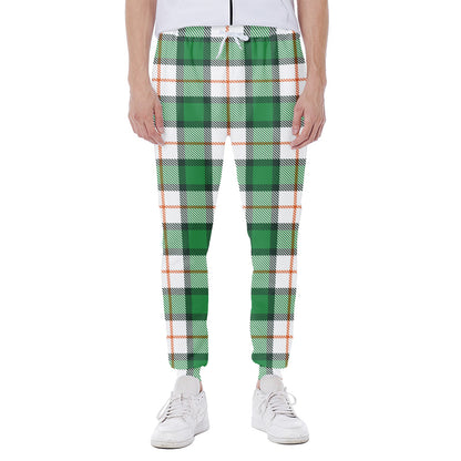 Irish Tartan St. Patrick's Day Print Scuba Joggers