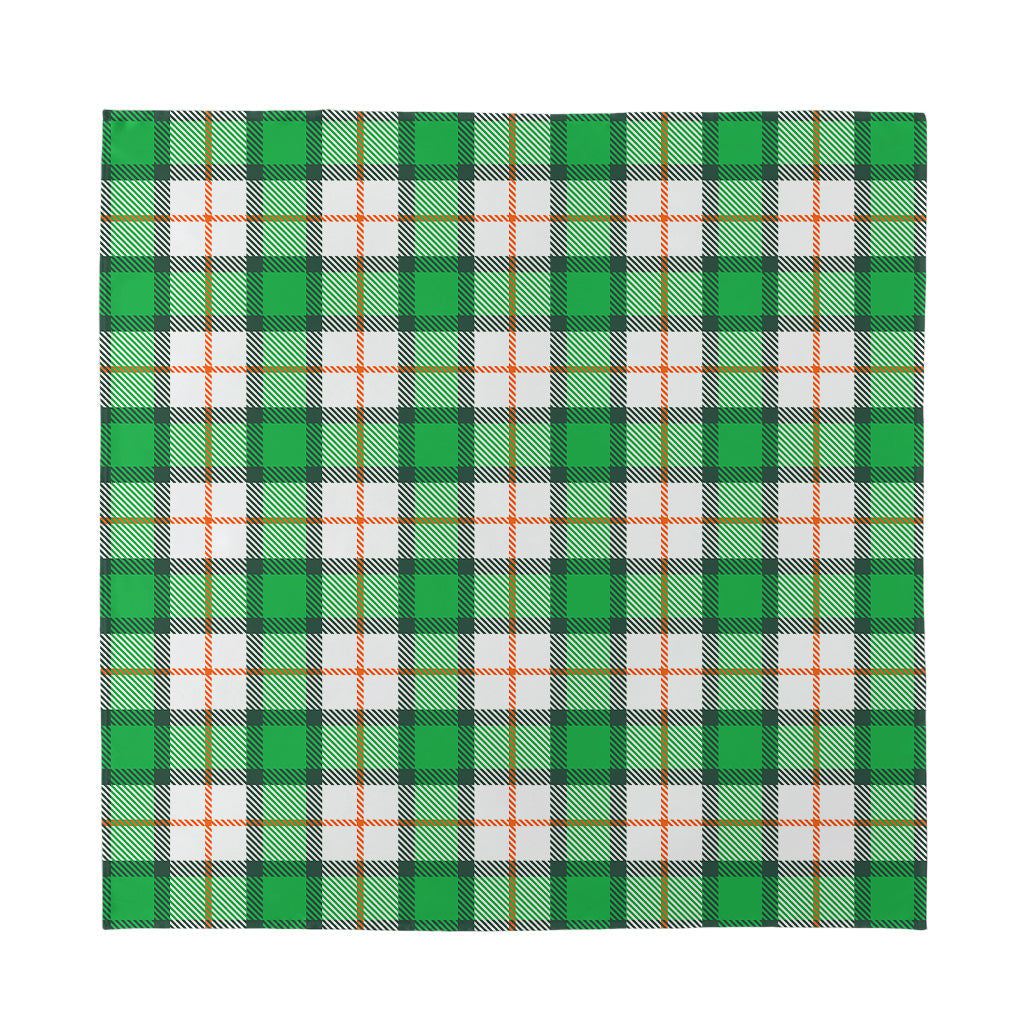 Irish Tartan St. Patrick's Day Print Silk Bandana