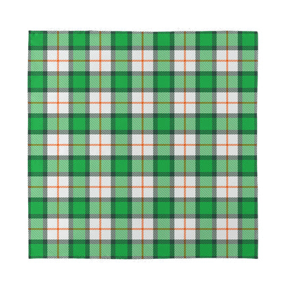 Irish Tartan St. Patrick's Day Print Silk Bandana