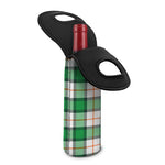 Irish Tartan St. Patrick's Day Print Single Neoprene Wine Tote