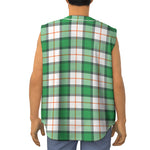 Irish Tartan St. Patrick's Day Print Sleeveless Baseball Jersey