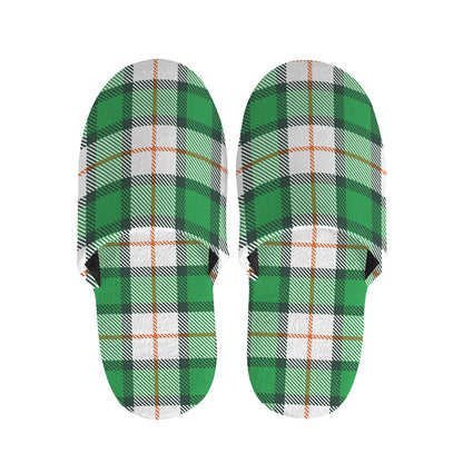 Irish Tartan St. Patrick's Day Print Slippers