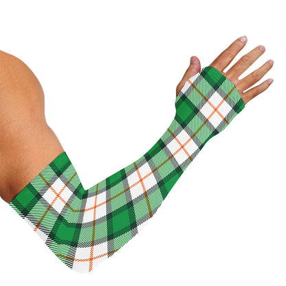 Irish Tartan St. Patrick's Day Print Sun Protection Arm Sleeves