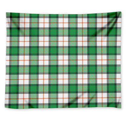 Irish Tartan St. Patrick's Day Print Tapestry
