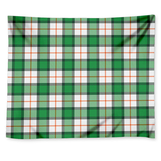 Irish Tartan St. Patrick's Day Print Tapestry