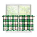 Irish Tartan St. Patrick's Day Print Tier Curtains