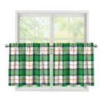 Irish Tartan St. Patrick's Day Print Tier Curtains