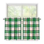 Irish Tartan St. Patrick's Day Print Tier Curtains