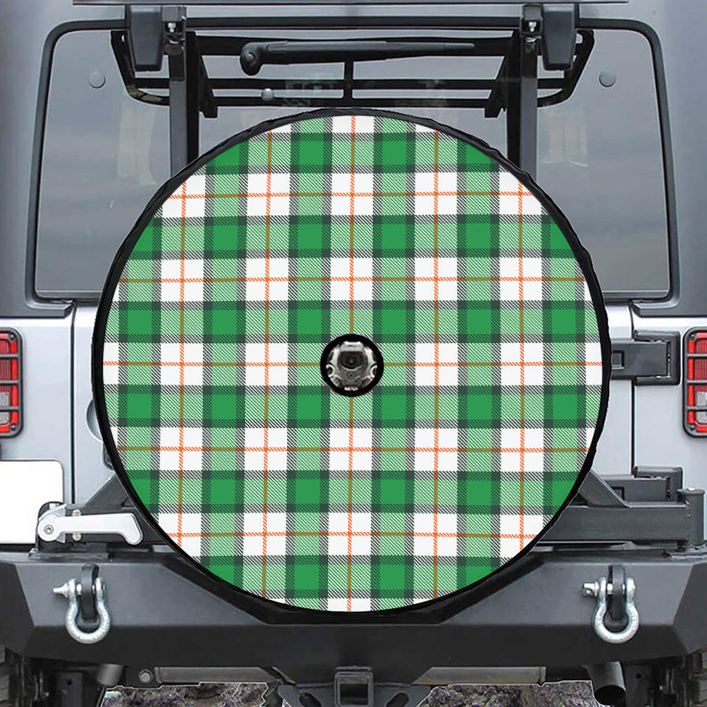 Irish Tartan St. Patrick's Day Print Tire Cover With Camera Hole