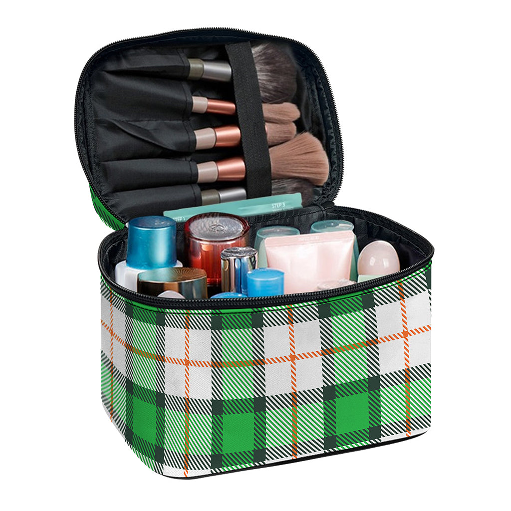 Irish Tartan St. Patrick's Day Print Travel Makeup Bag