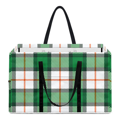 Irish Tartan St. Patrick's Day Print Utility Tote Bag
