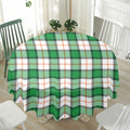 Irish Tartan St. Patrick's Day Print Waterproof Round Tablecloth