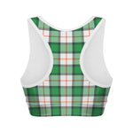 Irish Tartan St. Patrick's Day Print Women's Sports Bra