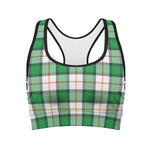 Irish Tartan St. Patrick's Day Print Women's Sports Bra