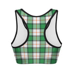 Irish Tartan St. Patrick's Day Print Women's Sports Bra