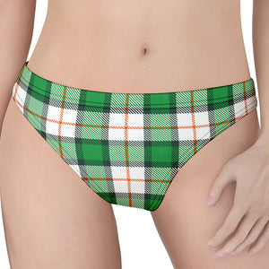 Irish Tartan St. Patrick's Day Print Women's Thong