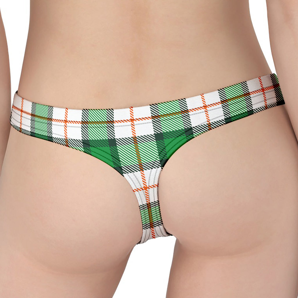 Irish Tartan St. Patrick's Day Print Women's Thong