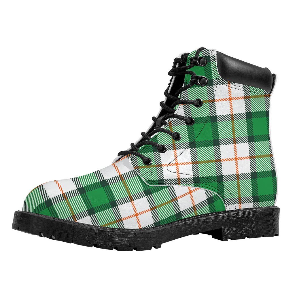 Irish Tartan St. Patrick's Day Print Work Boots