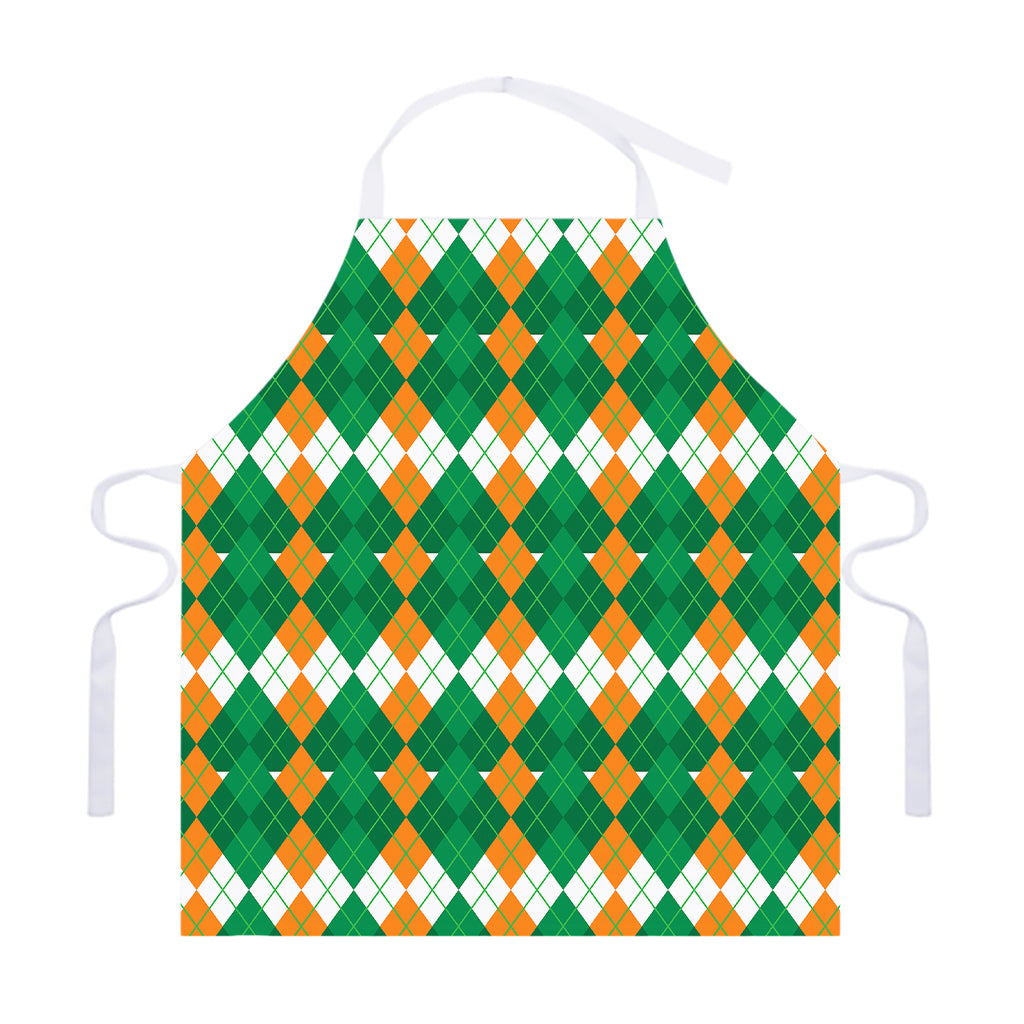 Irish Themed Argyle Pattern Print Adjustable Apron