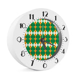 Irish Themed Argyle Pattern Print Alarm Clock