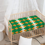 Irish Themed Argyle Pattern Print Baby Crib Sheet