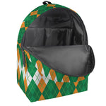 Irish Themed Argyle Pattern Print Backpack