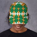 Irish Themed Argyle Pattern Print Baseball Cap