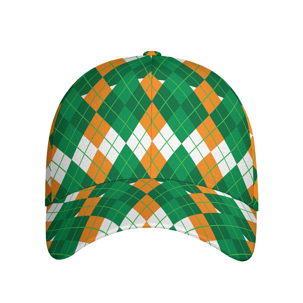 Irish Themed Argyle Pattern Print Baseball Cap