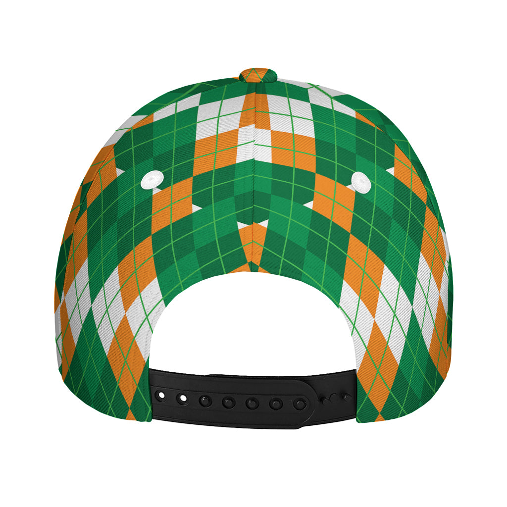 Irish Themed Argyle Pattern Print Baseball Cap