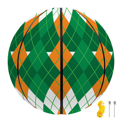 Irish Themed Argyle Pattern Print Basketball
