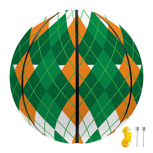 Irish Themed Argyle Pattern Print Basketball