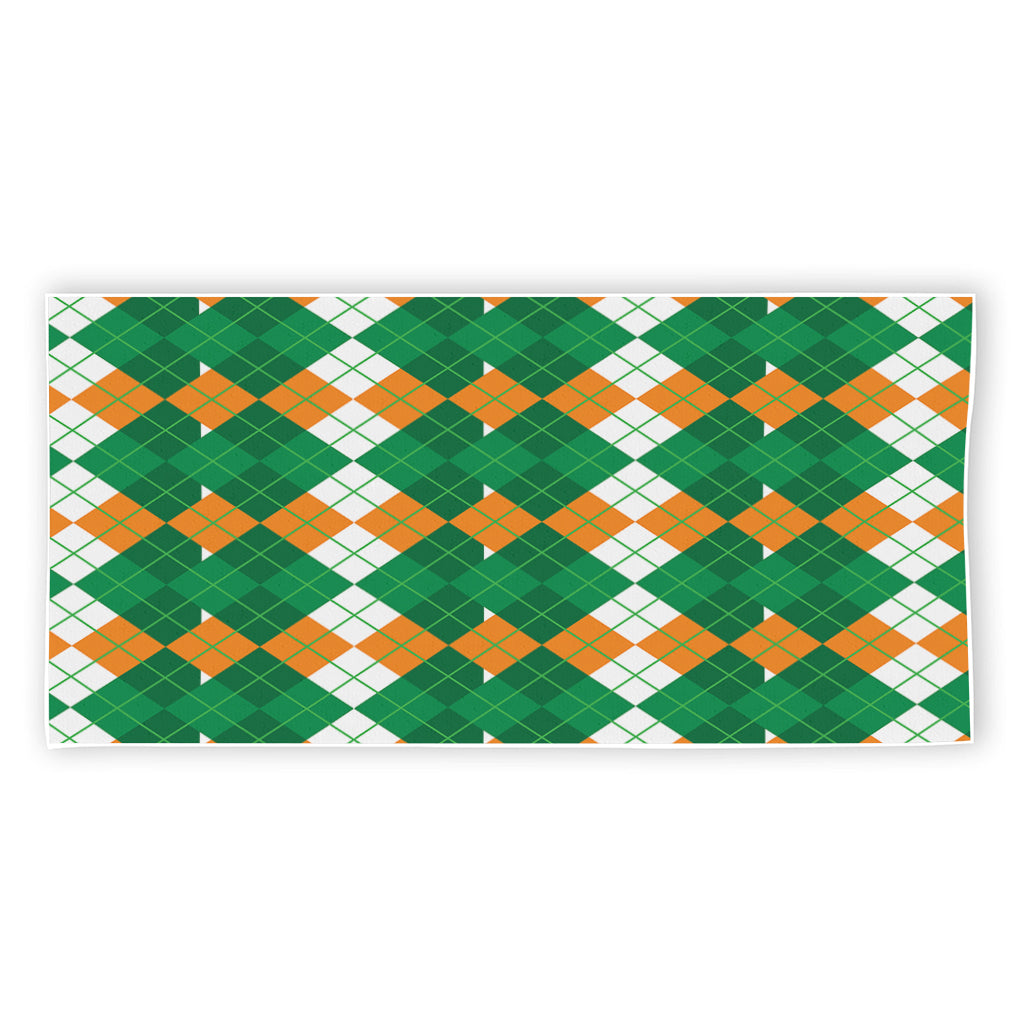 Irish Themed Argyle Pattern Print Beach Towel