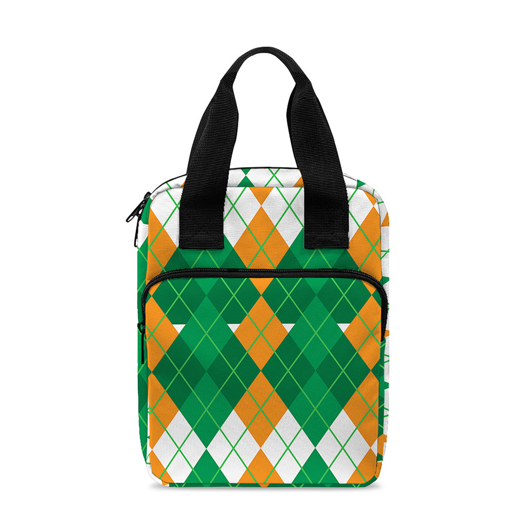 Irish Themed Argyle Pattern Print Bible Tote Bag