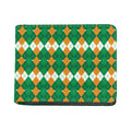 Irish Themed Argyle Pattern Print Bifold Wallet