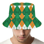 Irish Themed Argyle Pattern Print Bucket Hat