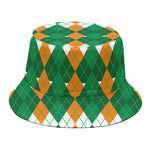 Irish Themed Argyle Pattern Print Bucket Hat