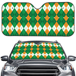 Irish Themed Argyle Pattern Print Car Windshield Sun Shade